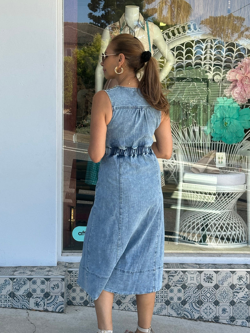 Karlie Acid Wash Denim Dress Karlie Acid Wash Denim Dress