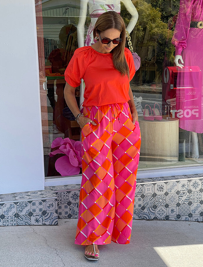 Orange Pants Denim And Orange Outfits Nudara Pants Pink And Orange