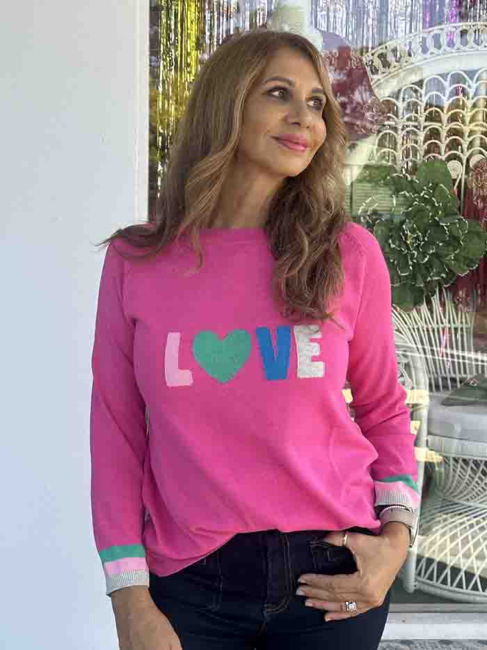 Boden Love Jumper - Pink