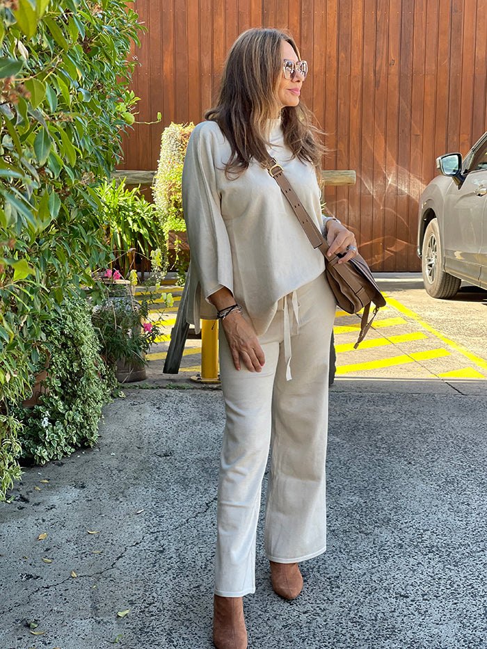 Knit pants wide leg online
