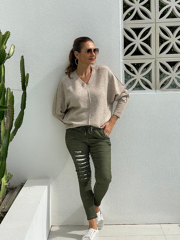 Green hotsell khaki joggers