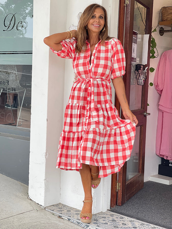 picnic red dress Zimmermann Wonderland Picnic Dress Red Red
