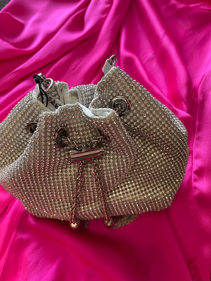 Sylvie Crystal Pouch - Silver