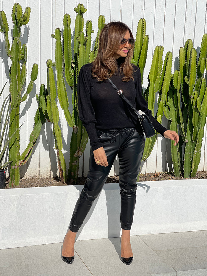 Sophia Faux Leather Pants - Black – Style Me Luxe