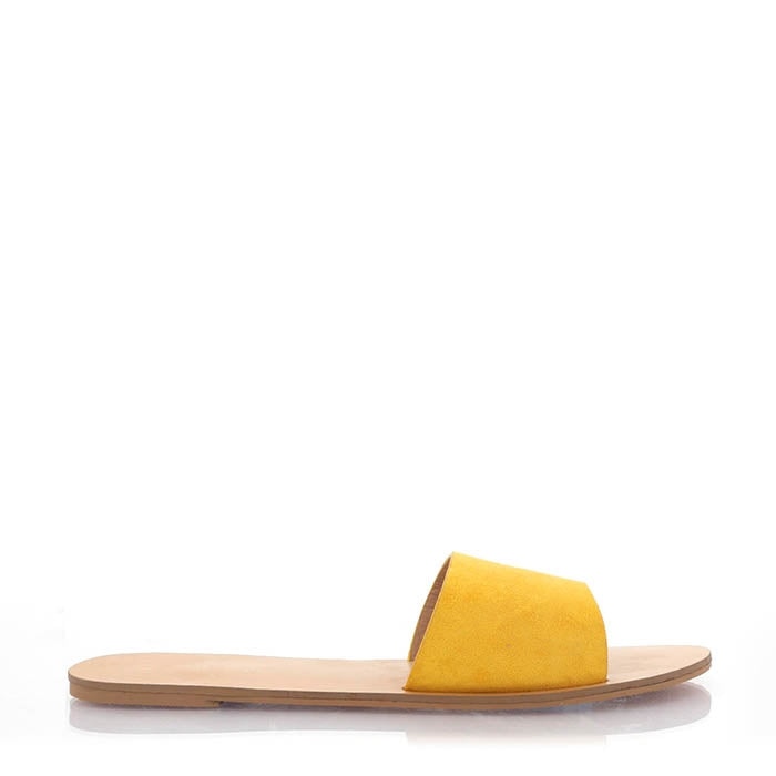 Crete Suede Slides - Yellow