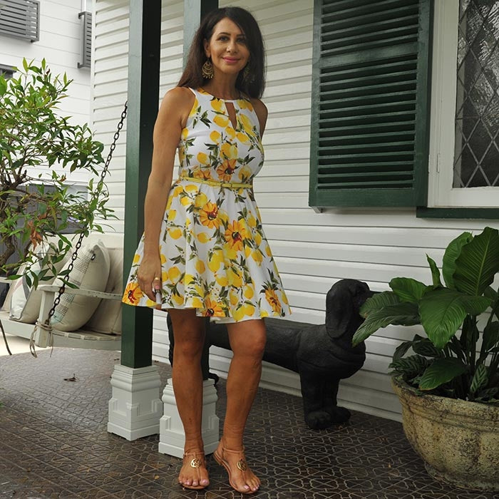 Lemon sales skater dress