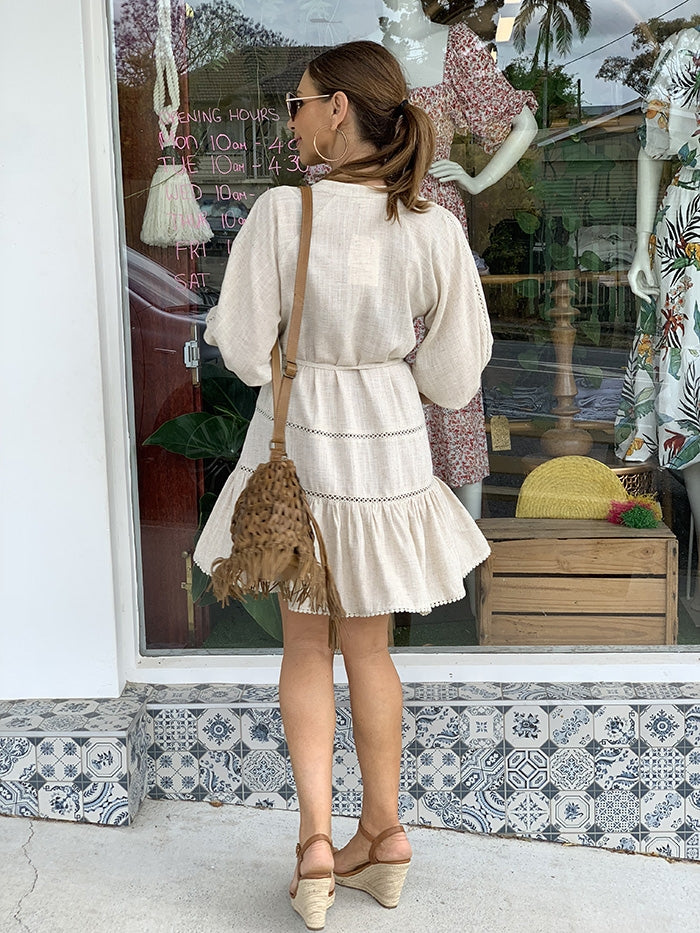 Beige Linen Button Up Dress Style Me Luxe Beige Linen Button Up Dress Style Me Luxe