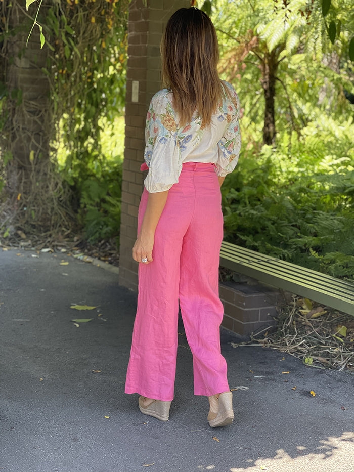 Hot Pink Linen Pants – Style Me Luxe