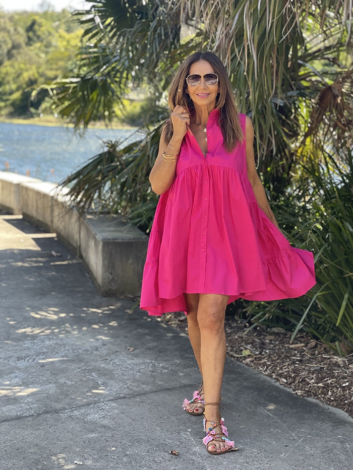 Hot pink summer dress hotsell