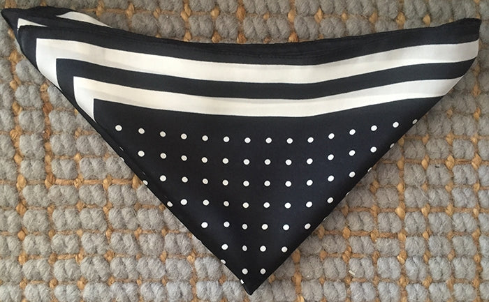 Silk scarf - Black and White