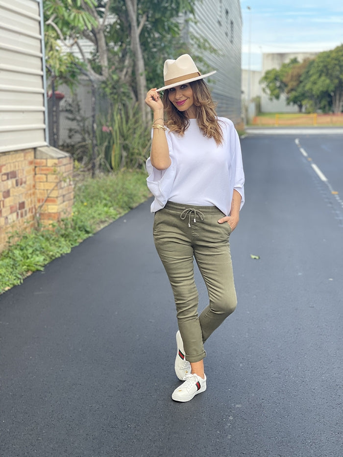 Khaki Cargo Jogger Pants Style Me Luxe