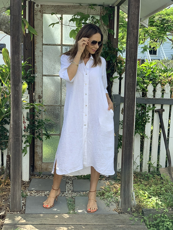 White Linen Dress Front Button White Dress H&M White Linen Blend Buttons Dress Midi Bloggers Smocking White Linen Dress Front Button White Dress H&M White Linen Blend Buttons Dress Midi Bloggers Smocking