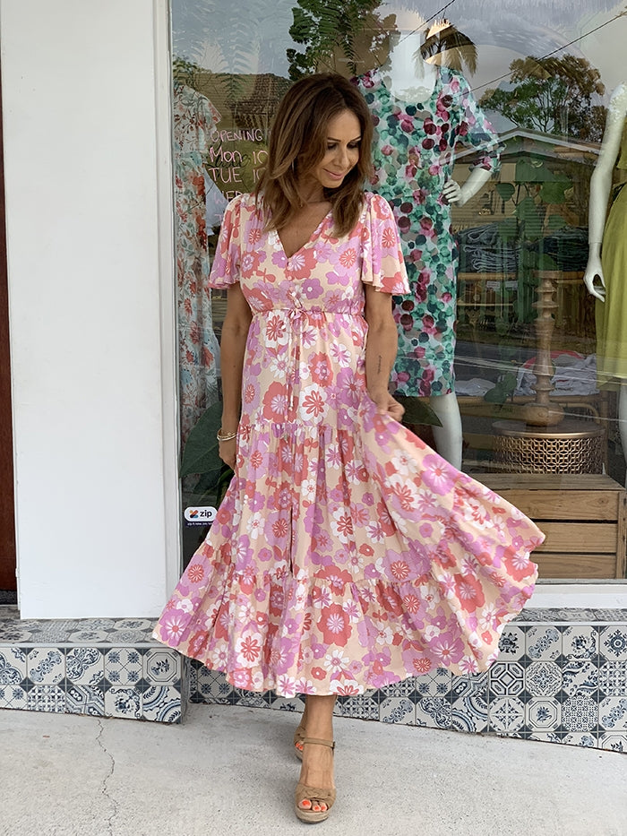 Selma Pastel Floral Maxi Style Me Luxe Selma Pastel Floral Maxi Style Me Luxe