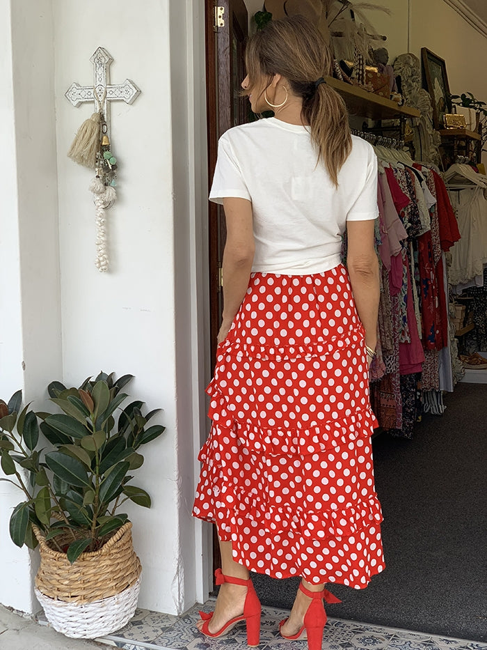 Red Polka Skirt