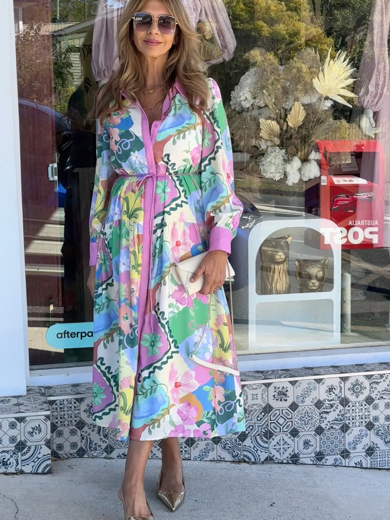 Moni Flora Midi Dress