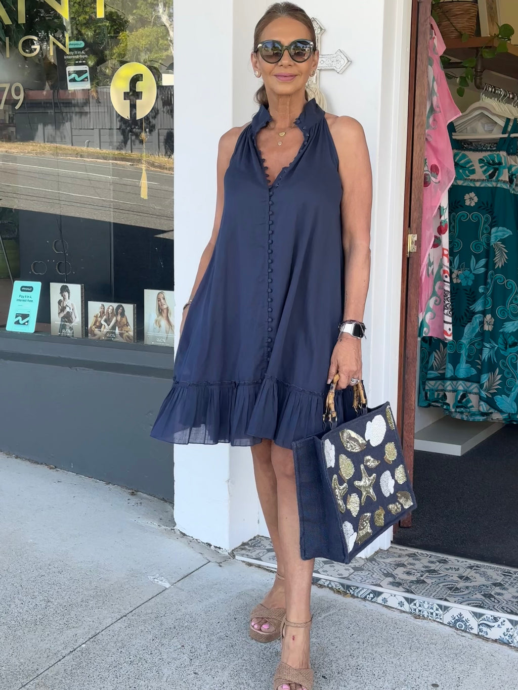 Tapas Dress - Navy