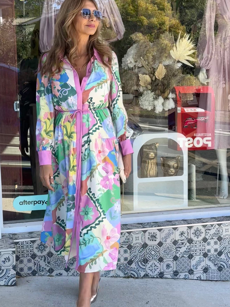 Moni Flora Midi Dress