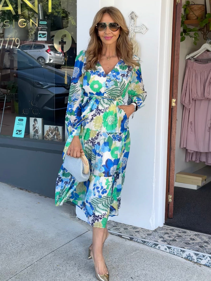 Chels Blue Floral Dress