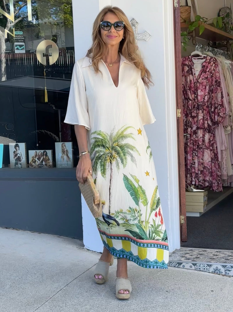 Spring Blossom Button Front Dress