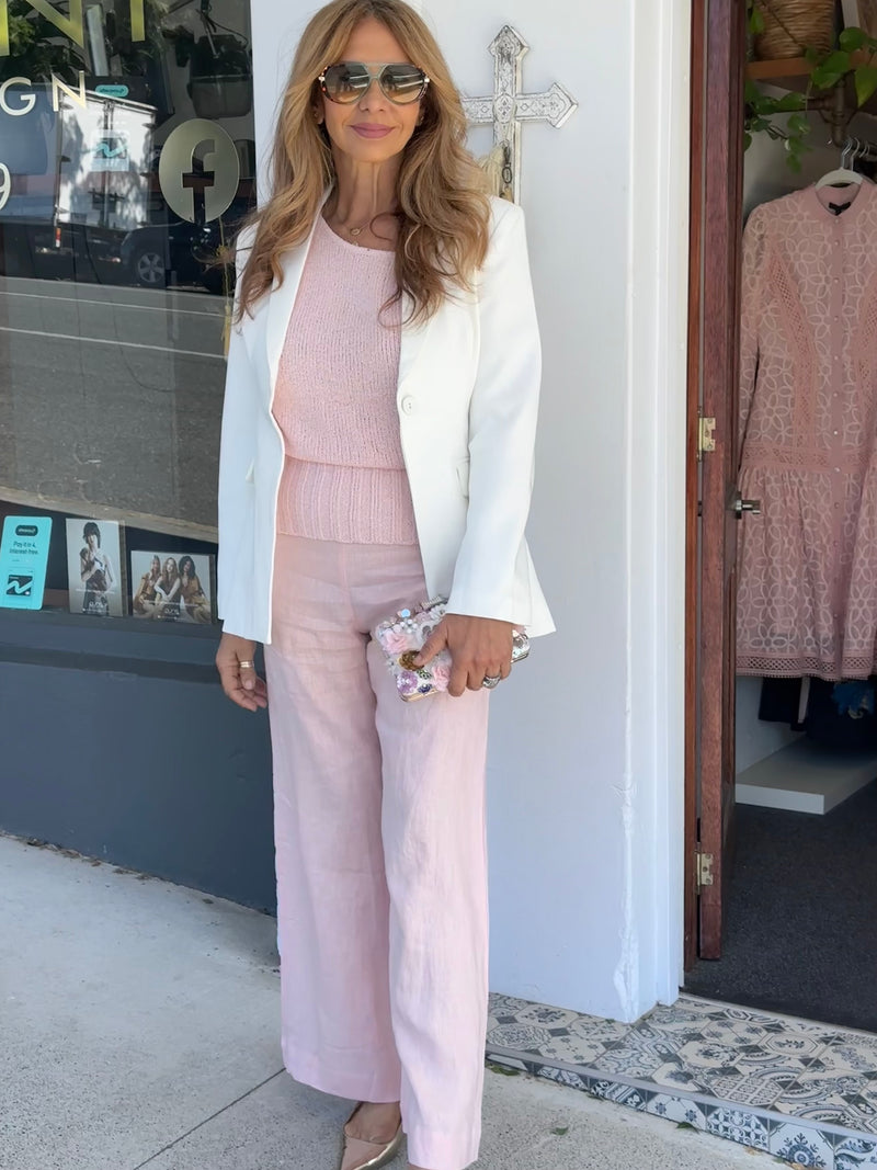Blush Pink Linen Pant