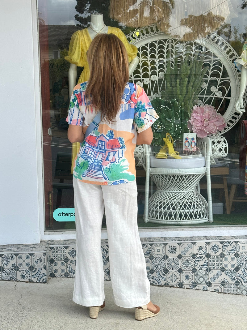 Classic White Linen Pant