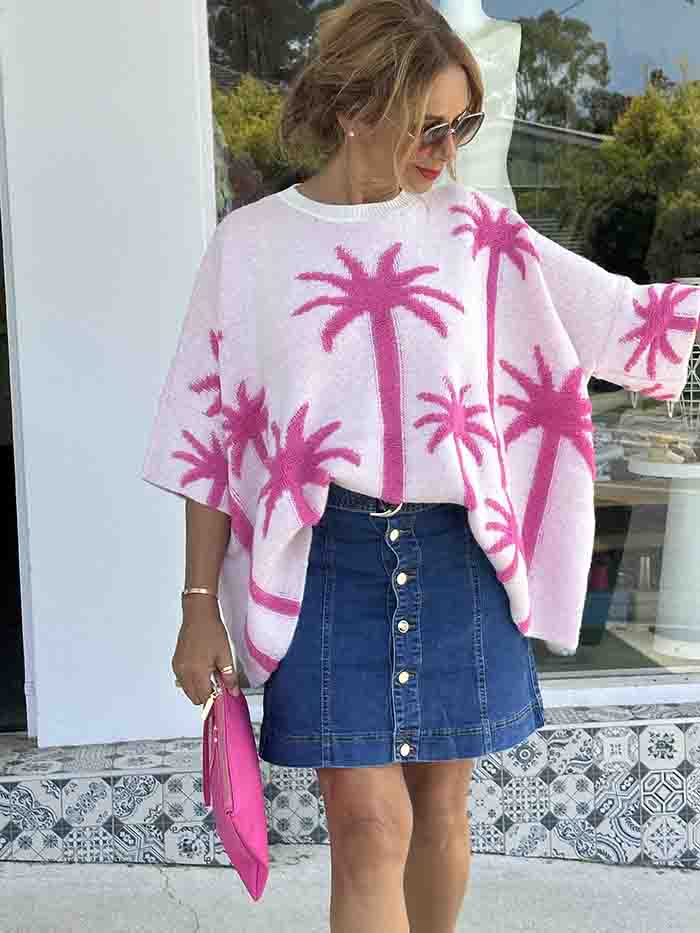 Palm Cove Knit - Pink