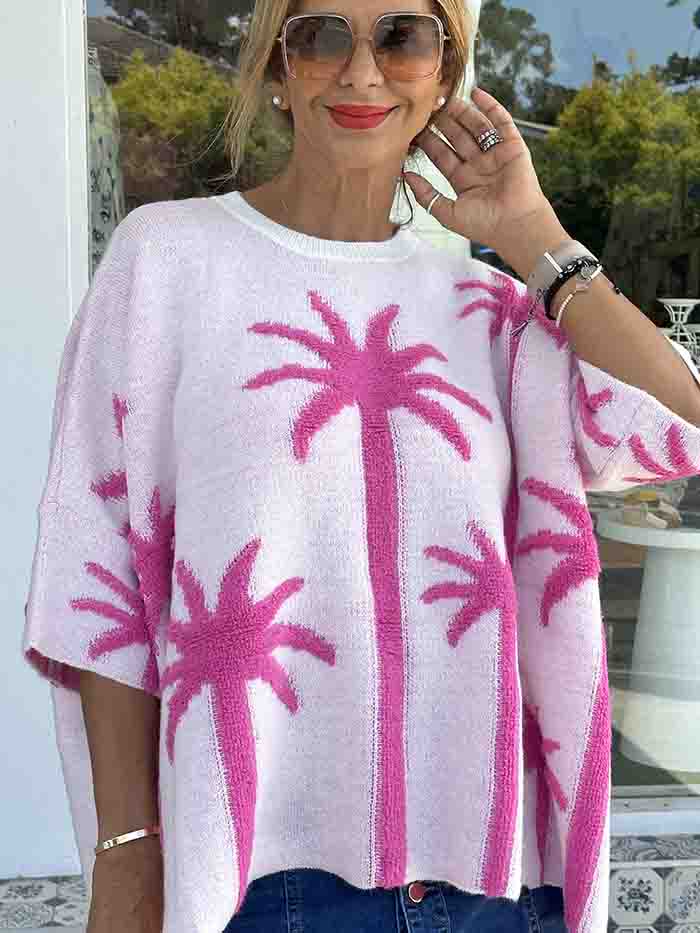 Palm Cove Knit - Pink