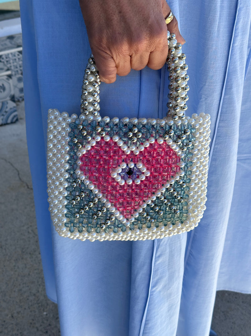 Beaded Heart Bag