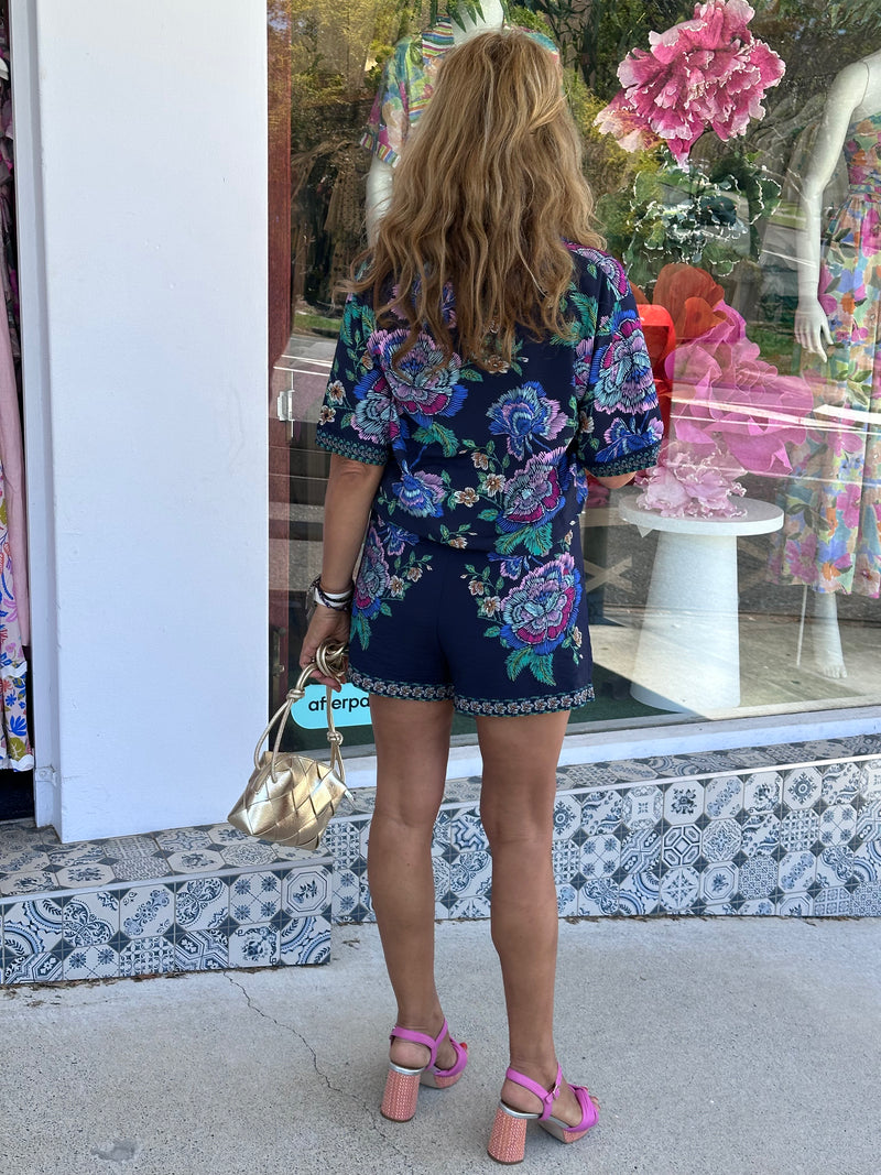 Midnight Pansy Shirt