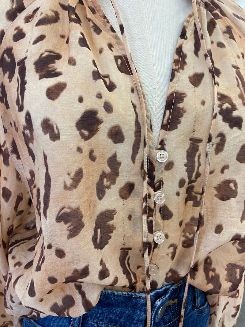 Charmi Leopard Blouse
