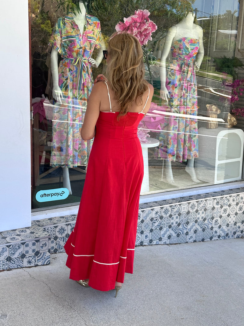 Cera Maxi Dress - Red