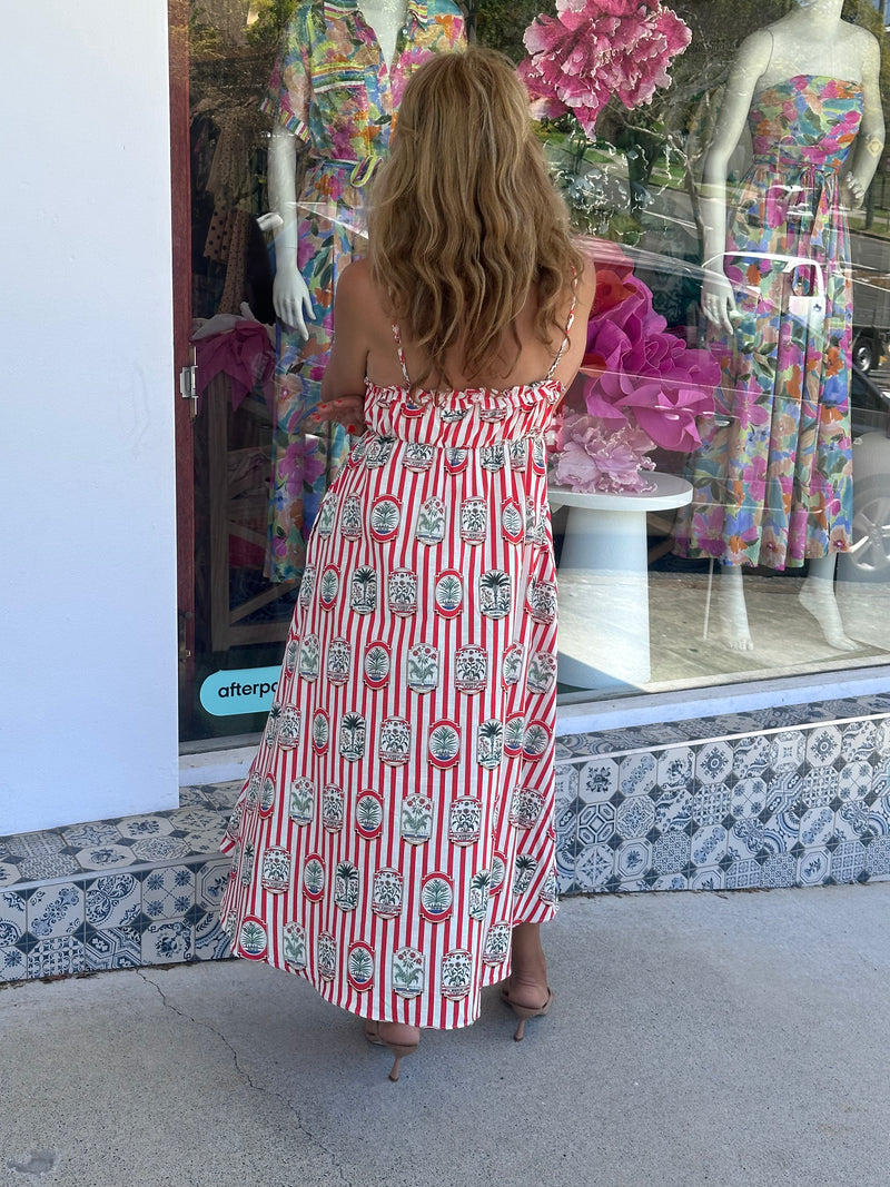 Fiesta Stripe Maxi Dress