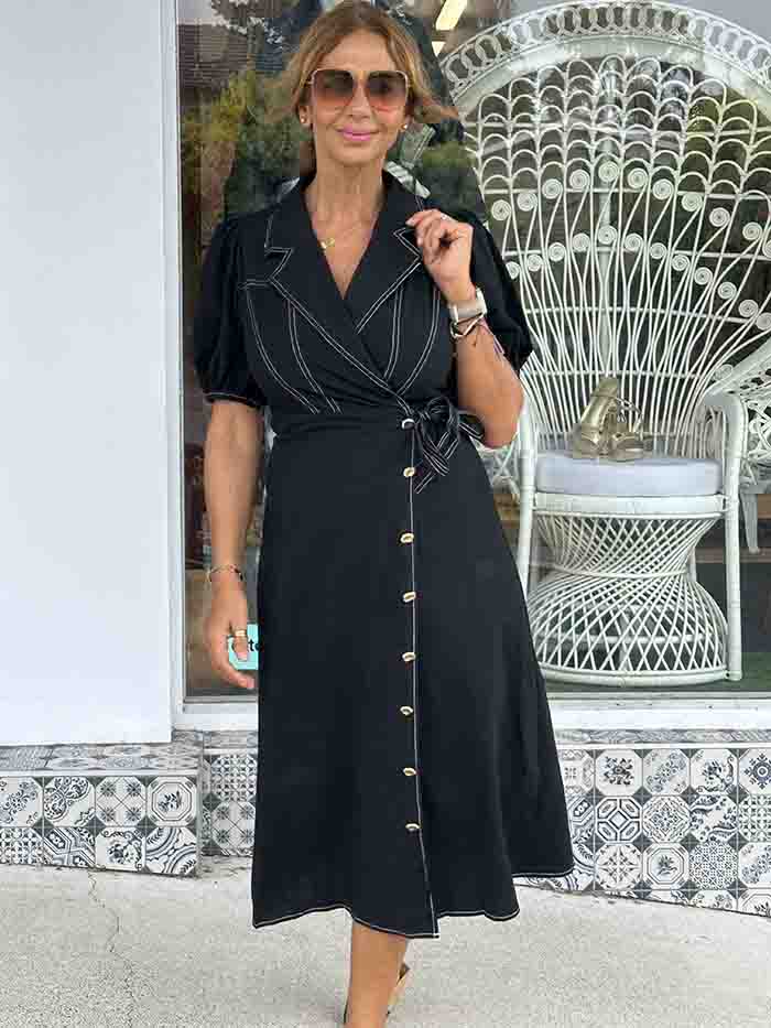 Palo Black Wrap Dress