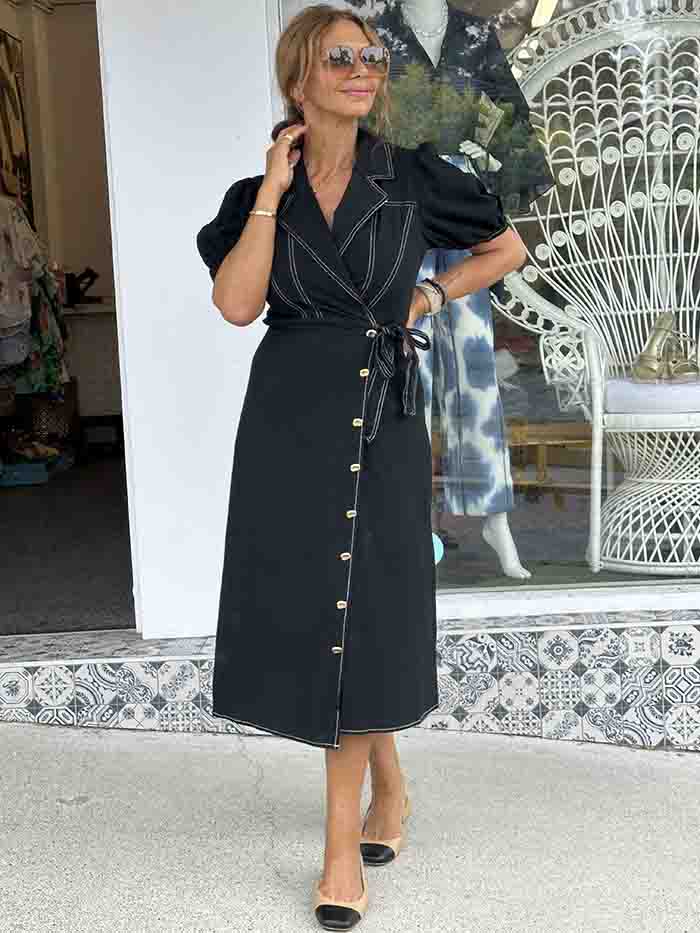 Palo Black Wrap Dress