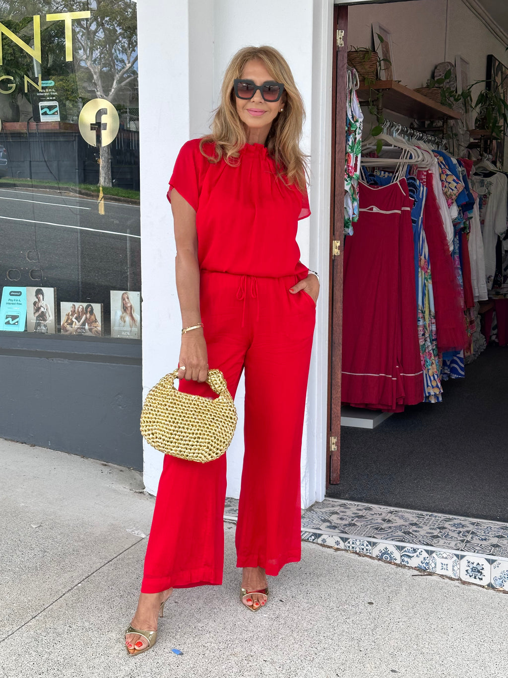 Candace Pleat Neck Top