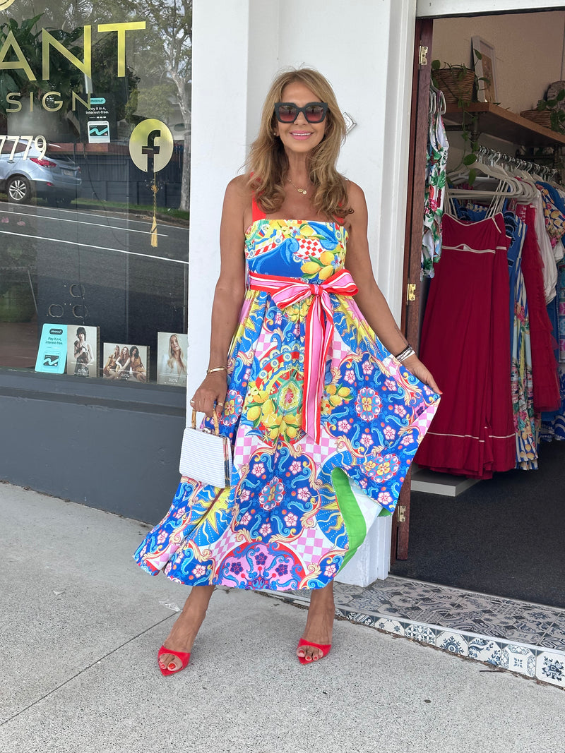 Sicily Summer Midi Dress