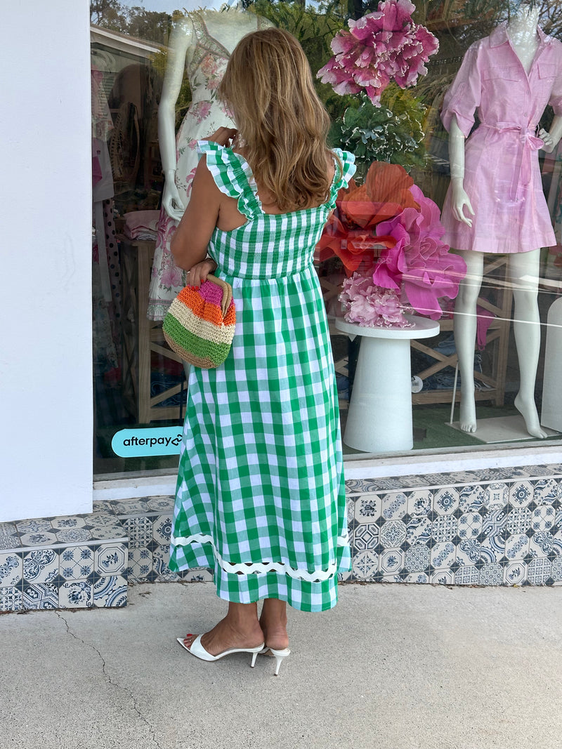 Jenna Green Gingham Dress