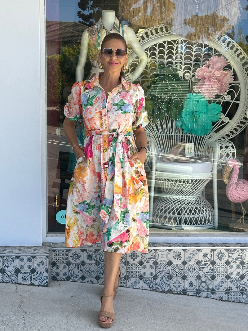 Rosie A Line Midi Dress