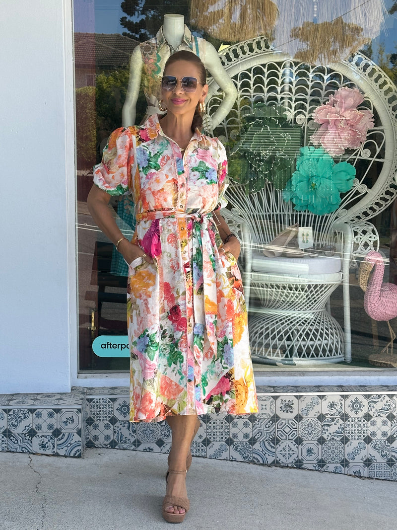 Rosie A Line Midi Dress