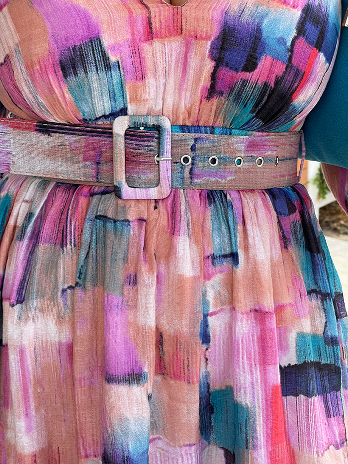 Celeste Midi Dress - Mulitcoloured