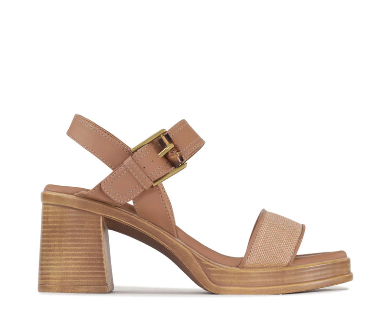 Burgos Sandal - Caramel Raffia
