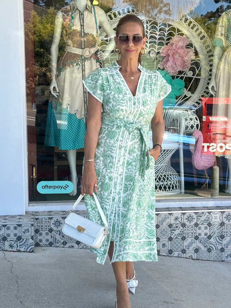 Green Ivy Midi Dress