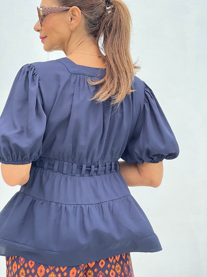 Winona Blouse - Navy