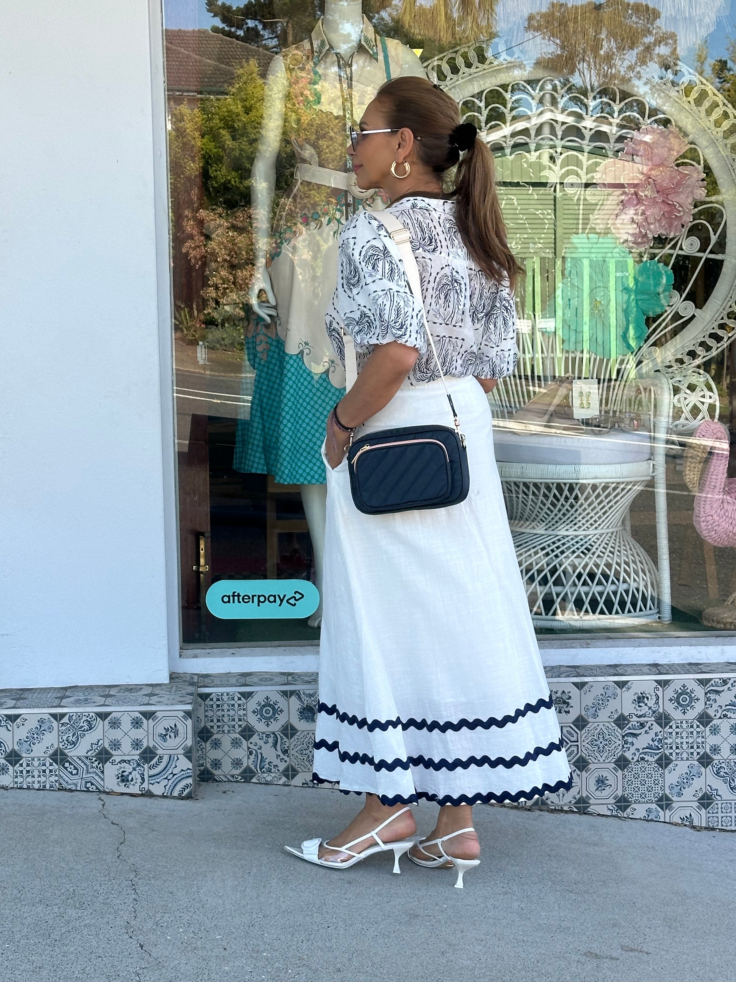 White maxi skirt afterpay cheap