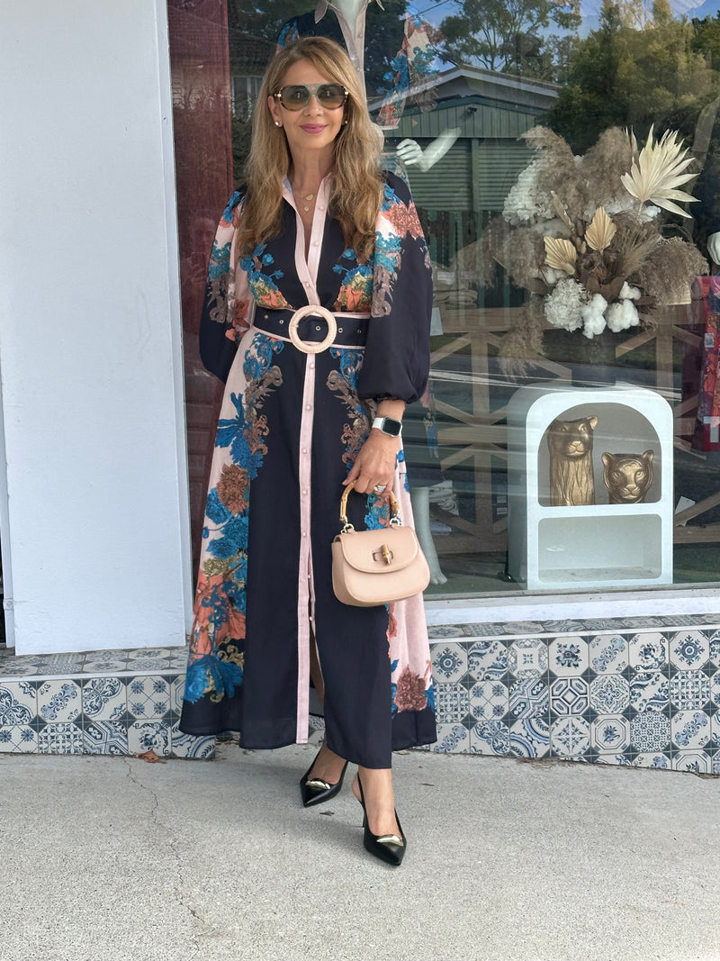 A Moment at Midnight Maxi Dress
