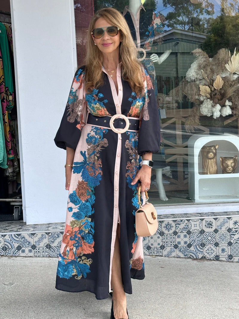 A Moment at Midnight Maxi Dress