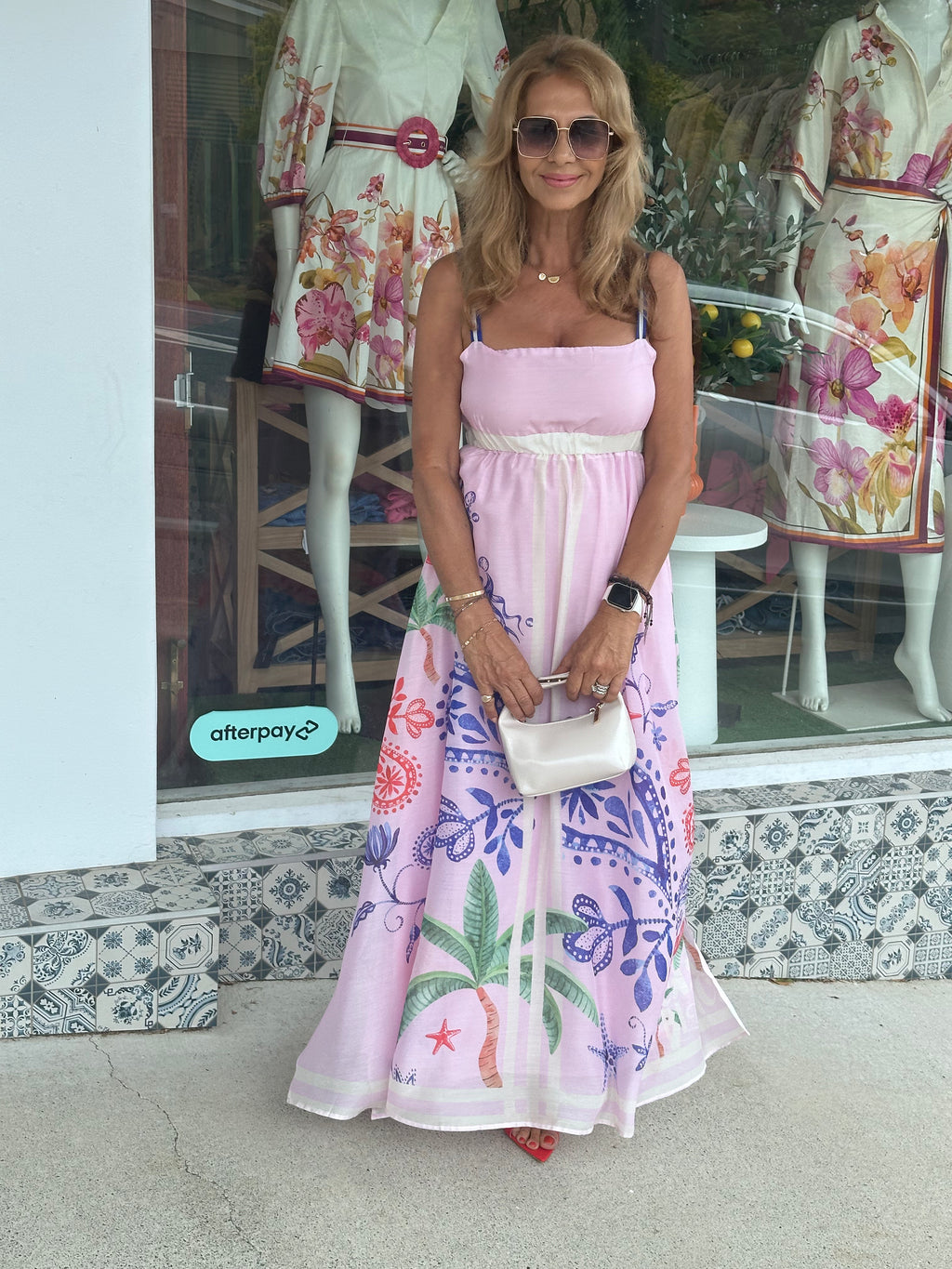 Atlantis Print Maxi Dress