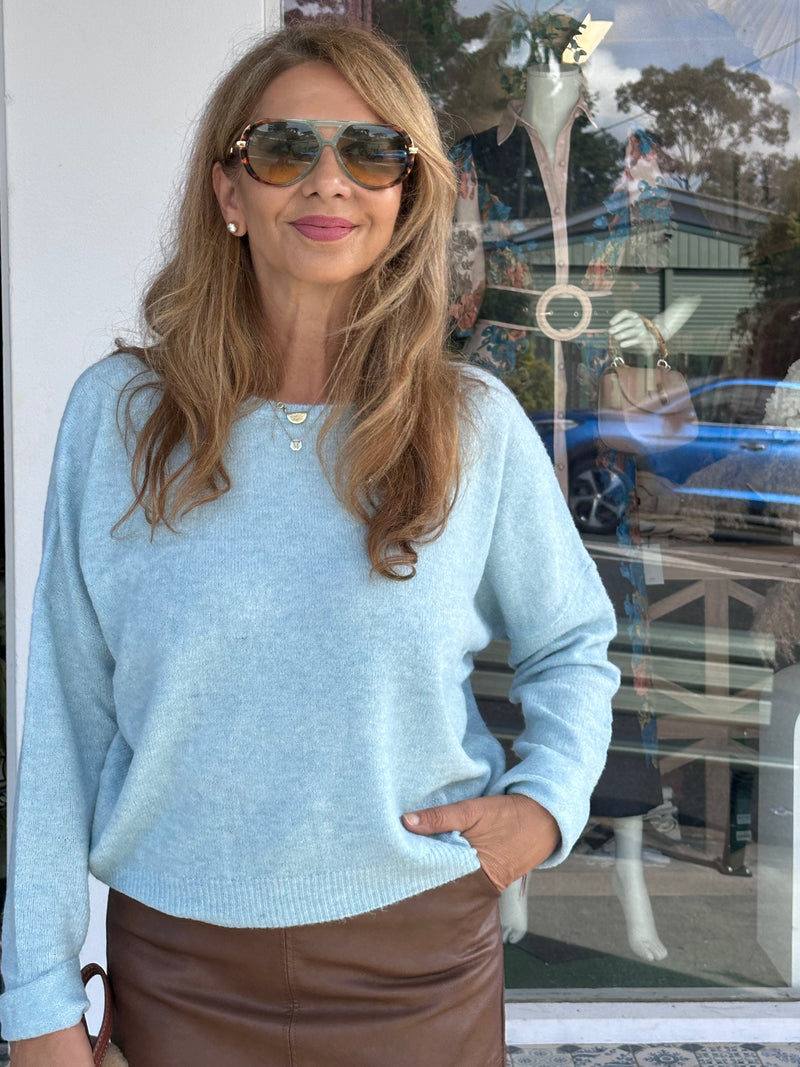 Soft Pale Blue Knit