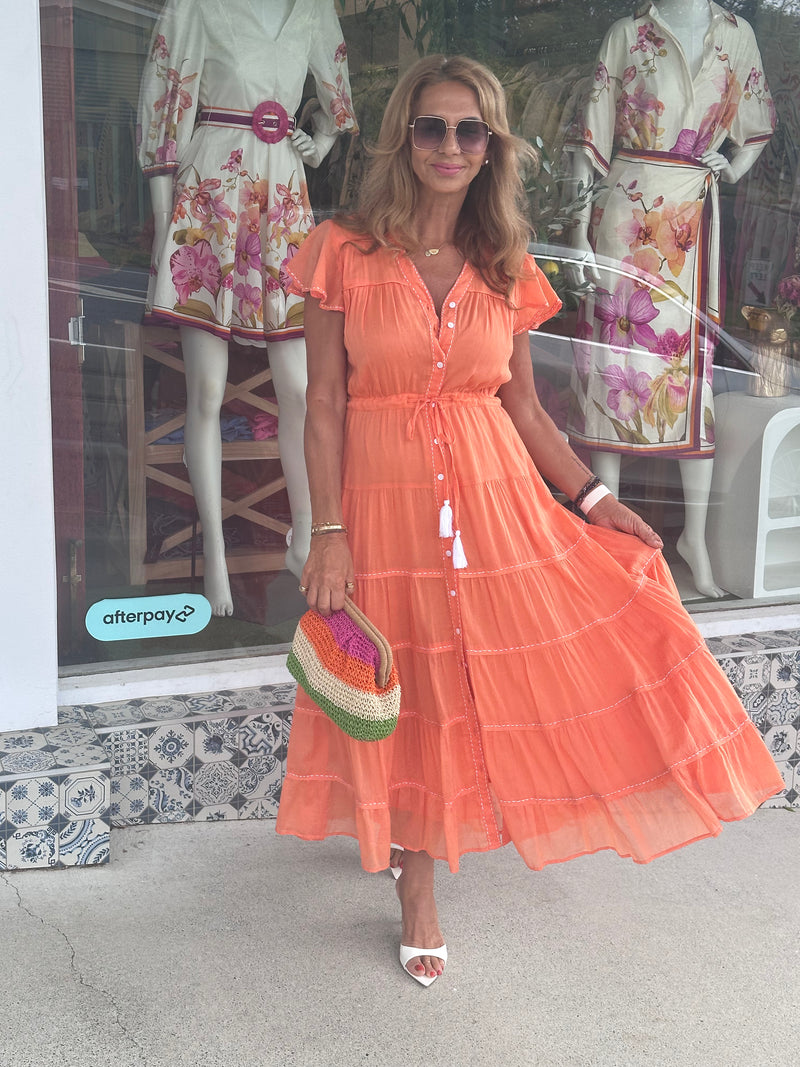 Delilah Dress - Coral