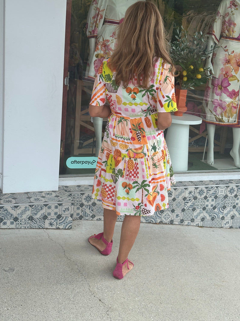 Lola Dress - Tropical Print